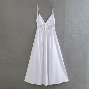 Vestido Longo Branco Sabrina