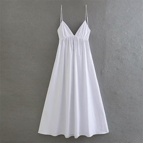 Vestido Longo Branco Sabrina