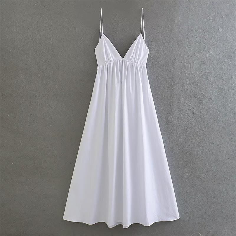 Vestido Longo Branco Sabrina